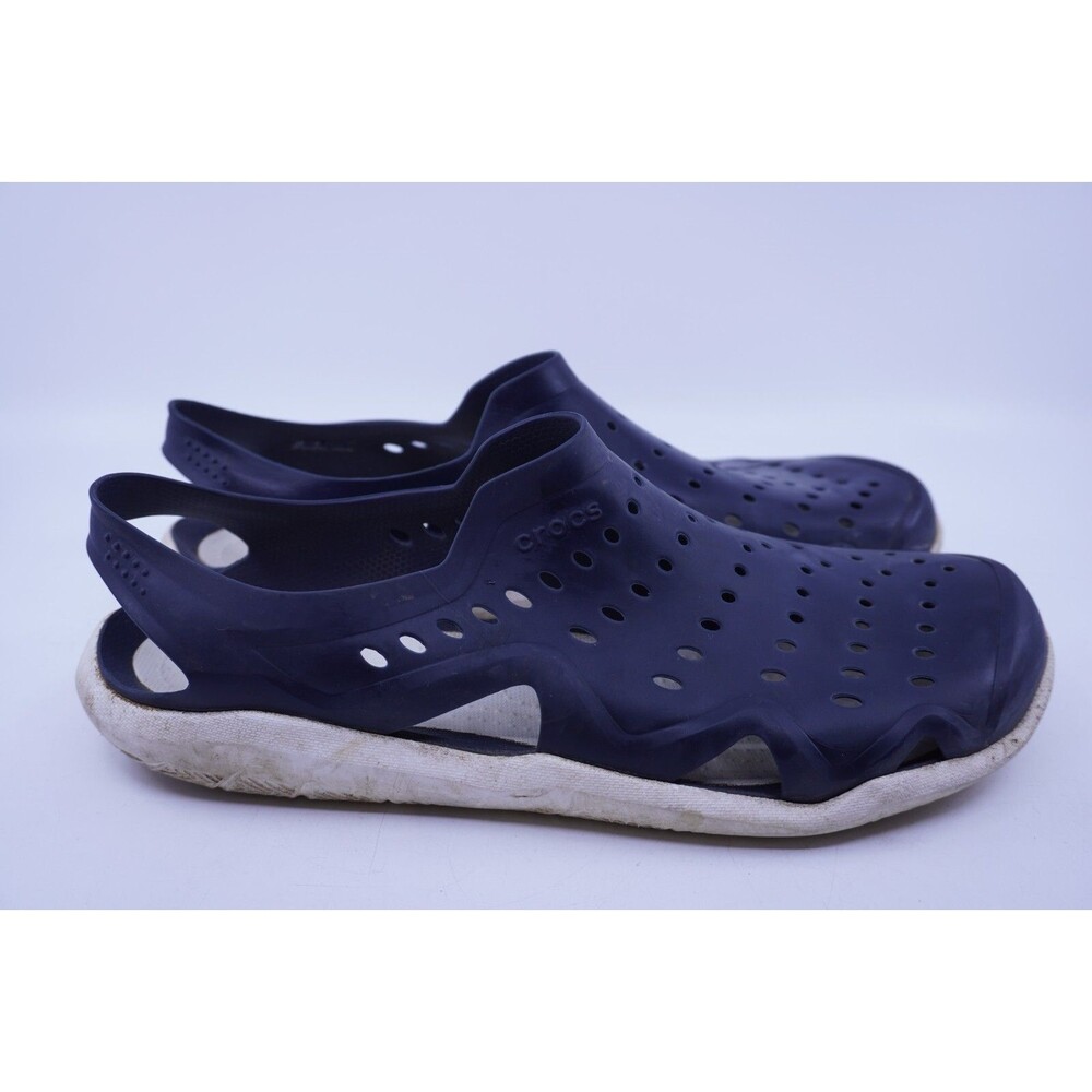 Crocs SwiftWater Wave Men's Size 13 Sandals Iconic Comfort Navy/White